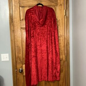 Adult Red Hooded “Velvet” Cape